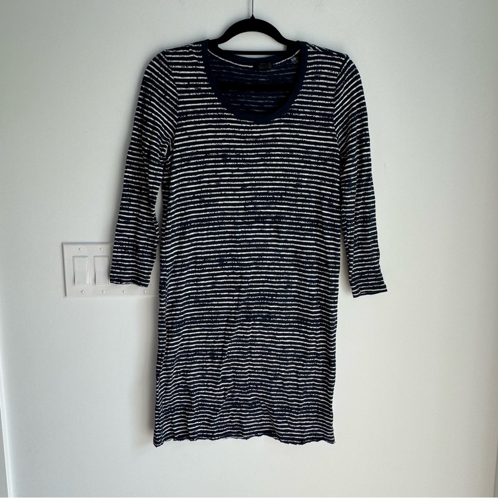 ATM Anthony Thomas Melillo Blue White Stripe Lightweight Dress Women's Smallโ